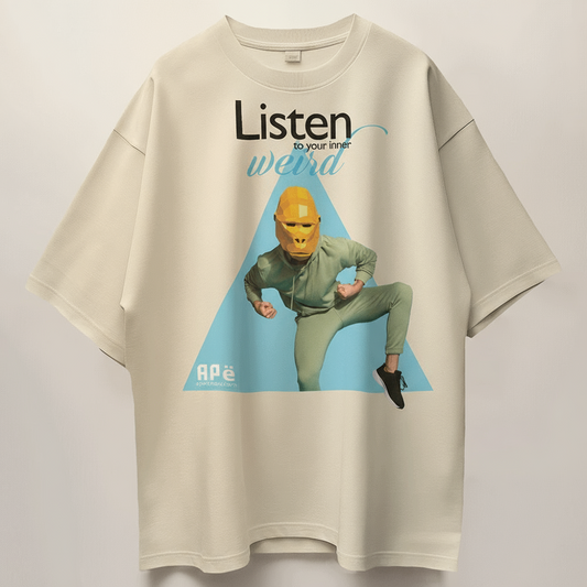 ApeLabs Unisex Tshirt Oversized- Sandstone