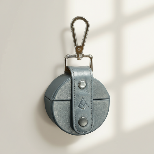 AirSpin Leather Case-Navy blue ( Airspin not included)