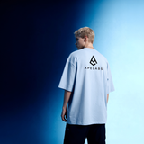 ApeLabs Oversized T-Shirt for Men & Women (Glacier Blue) – Premium Cotton Unisex Baggy Tee, Relaxed Fit, Streetwear Style
