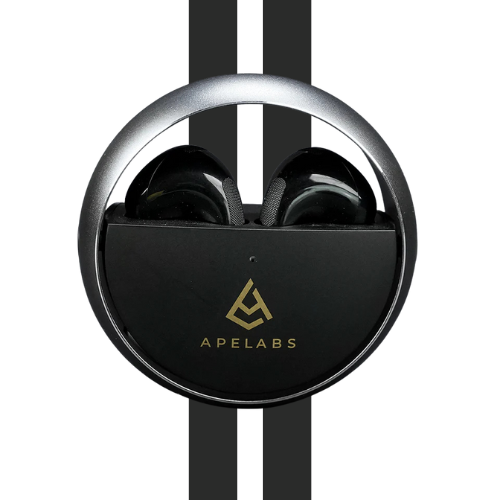 AirSpin Leather Black Premium Earbuds