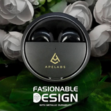 AirSpin Leather Black (Renewed) –Wireless Earbuds | Like-New, Fully Tested, 30-Day Warranty, HD Sound