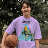 ApeLabs Unisex Tshirt Oversized- Ash Lilac