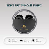 AirSpin Leather Black Premium Earbuds