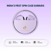 AirSpin Iced Purple Premium Earbuds