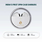 AirSpin Iced Purple – Premium Wireless Earbuds | 180° Rotating Case, Deep HD Bass, Crystal-Clear ENC Calls, All-Day Battery