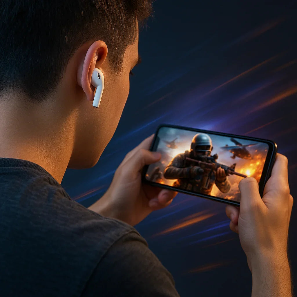 Gaming with AirSpin: Low Latency Earbuds for Lag-Free Play
