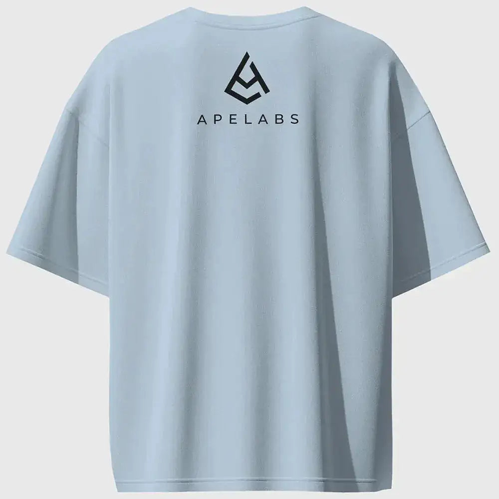 ApeLabs Unisex Tshirt Oversized- Glacier Blue