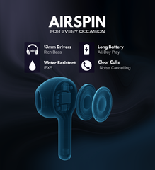 Royal Quartet Collection: A noble ensemble of 4 AIRSPIN earbuds, tuned for timeless style and unmatched resonance