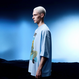 ApeLabs Oversized T-Shirt for Men & Women (Glacier Blue) – Premium Cotton Unisex Baggy Tee, Relaxed Fit, Streetwear Style