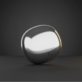 Silver metallic ring with 'APELABS' branding on a white background