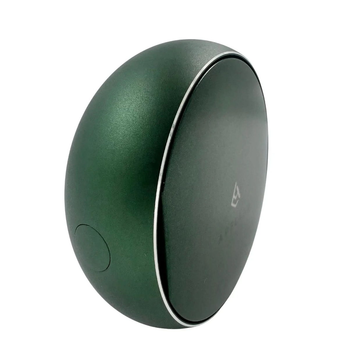 AirSpin Orb case standing on edge, showing its rounded pebble shape