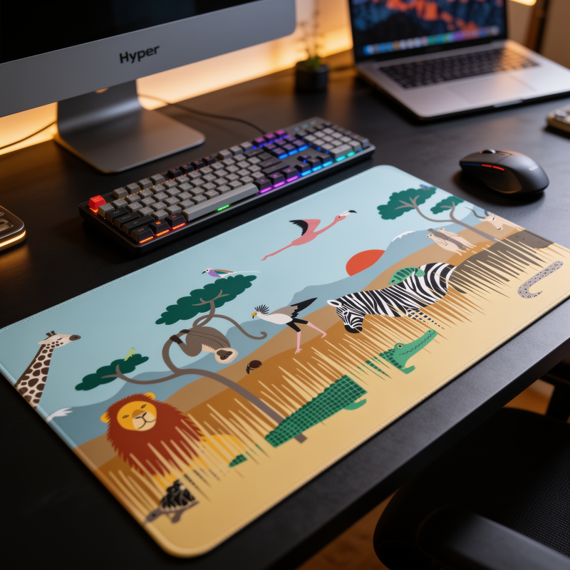 SafariPad – Premium Desk Mat for Laptop & Mouse | Silky-Smooth Surface, Anti-Slip Grip, Office & Gaming Setup