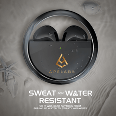 AirSpin Leather Black Premium Earbuds