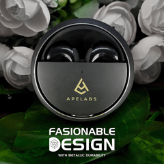 AirSpin Leather Black Premium Earbuds