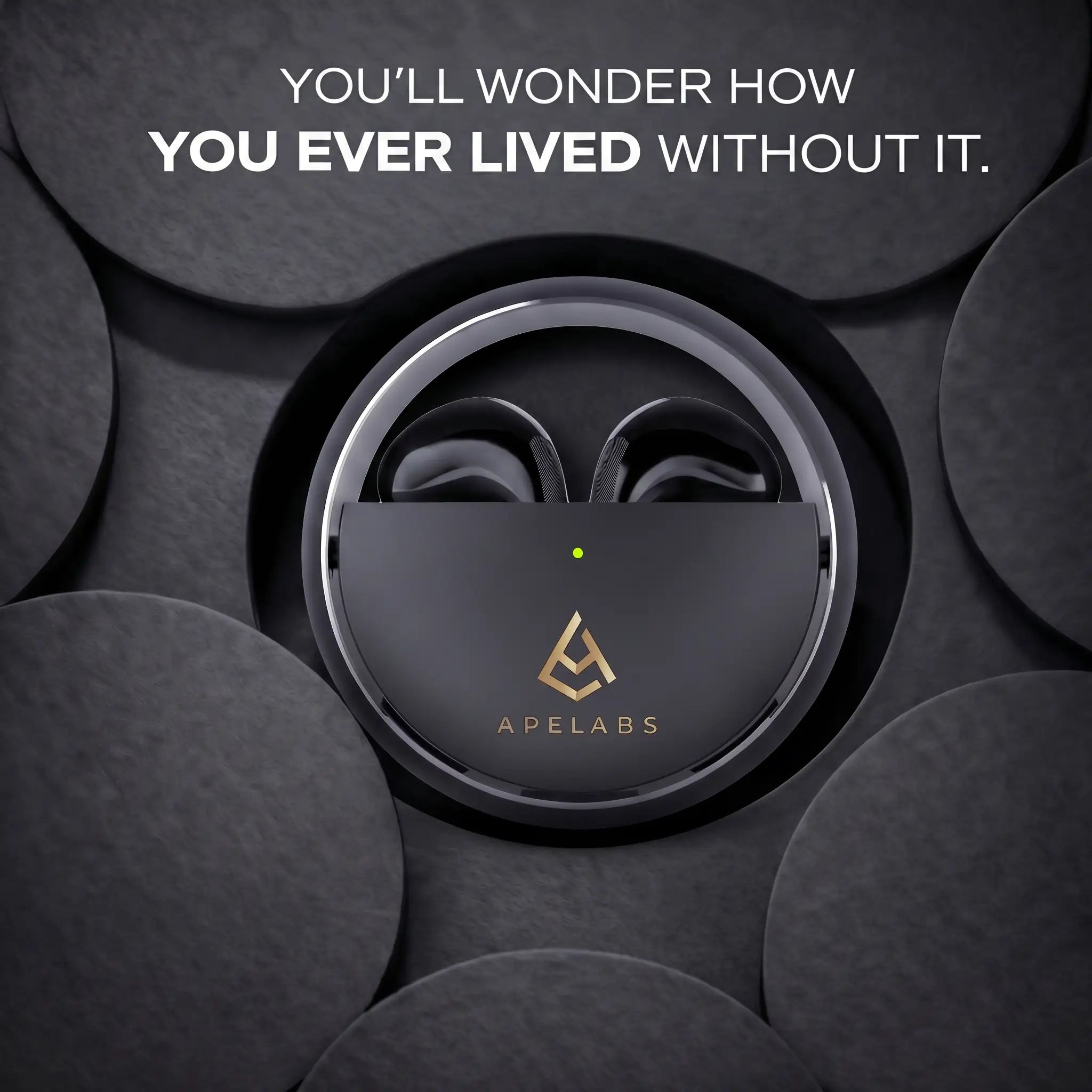 AirSpin Leather Black Premium Earbuds