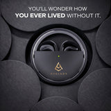 AirSpin Leather Black Premium Earbuds