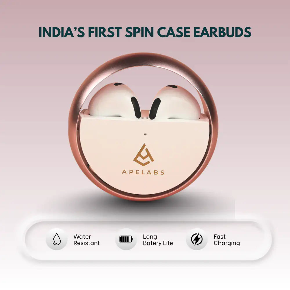 AirSpin Scarlet Gold Premium Earbuds