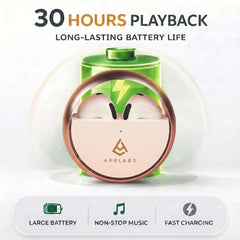 AirSpin Scarlet Gold Premium Earbuds