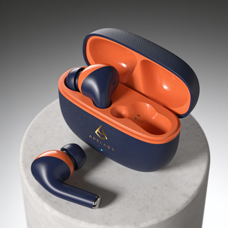 AirSpin Super Lite (Solar Flare) – Ultra-Light Wireless Earbuds | Feather-Light Fit, Vibrant HD Sound, All-Day Battery