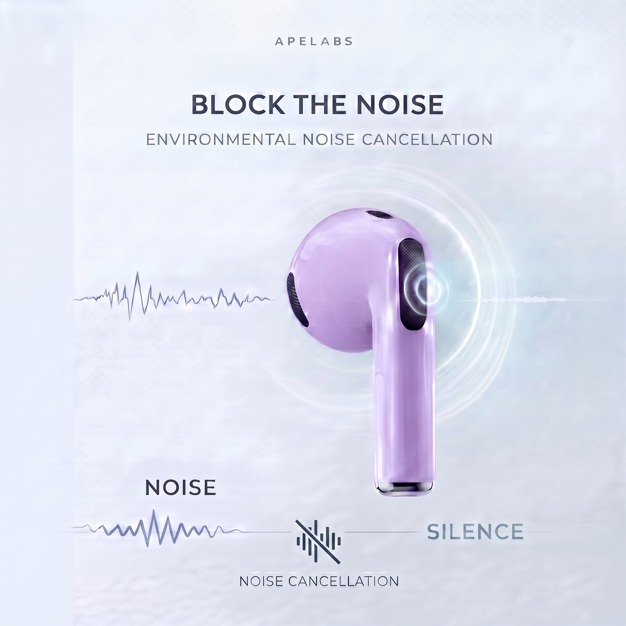 AirSpin Iced Purple Premium Earbuds