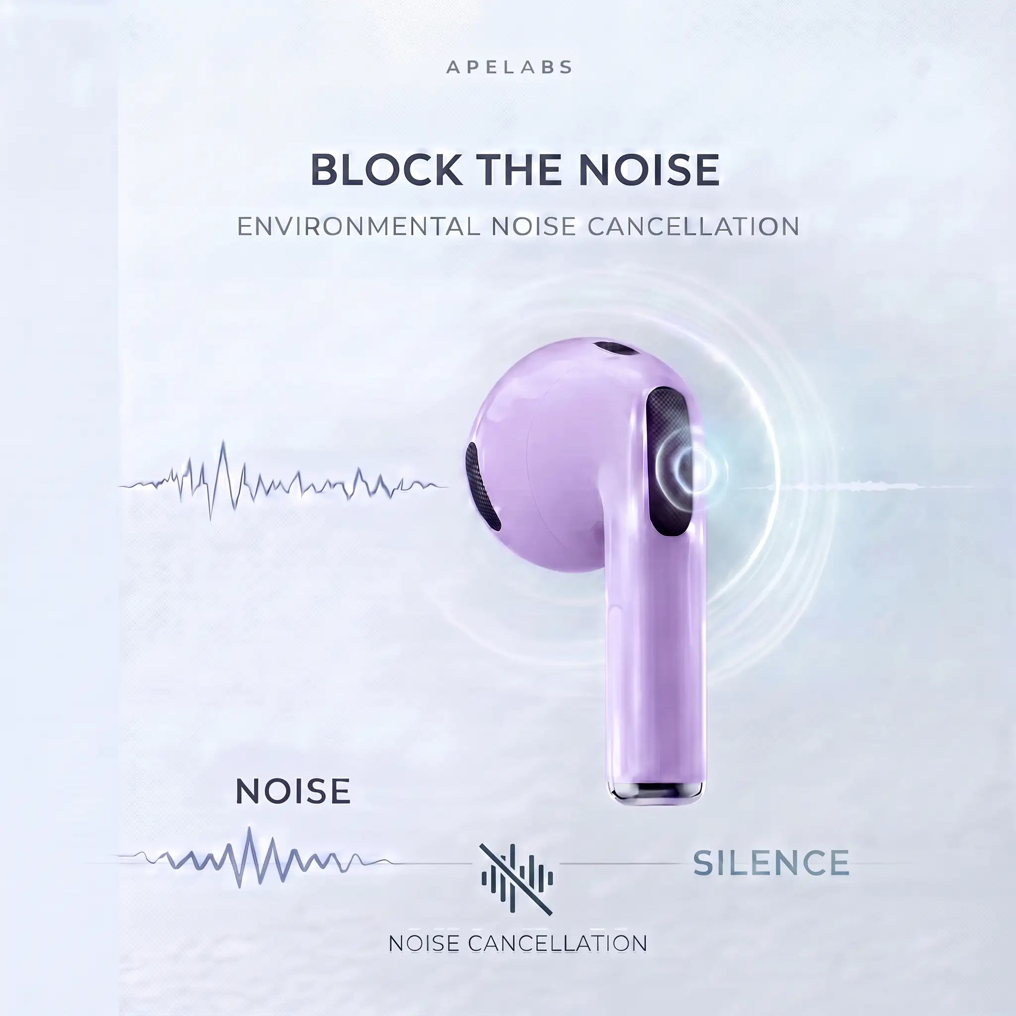 AirSpin Iced Purple Premium Earbuds
