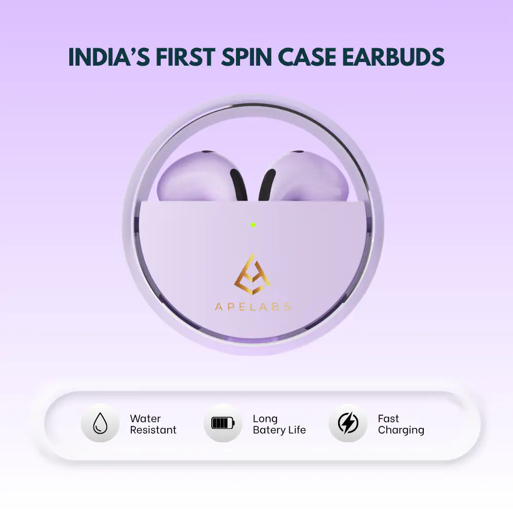AirSpin Iced Purple Premium Earbuds