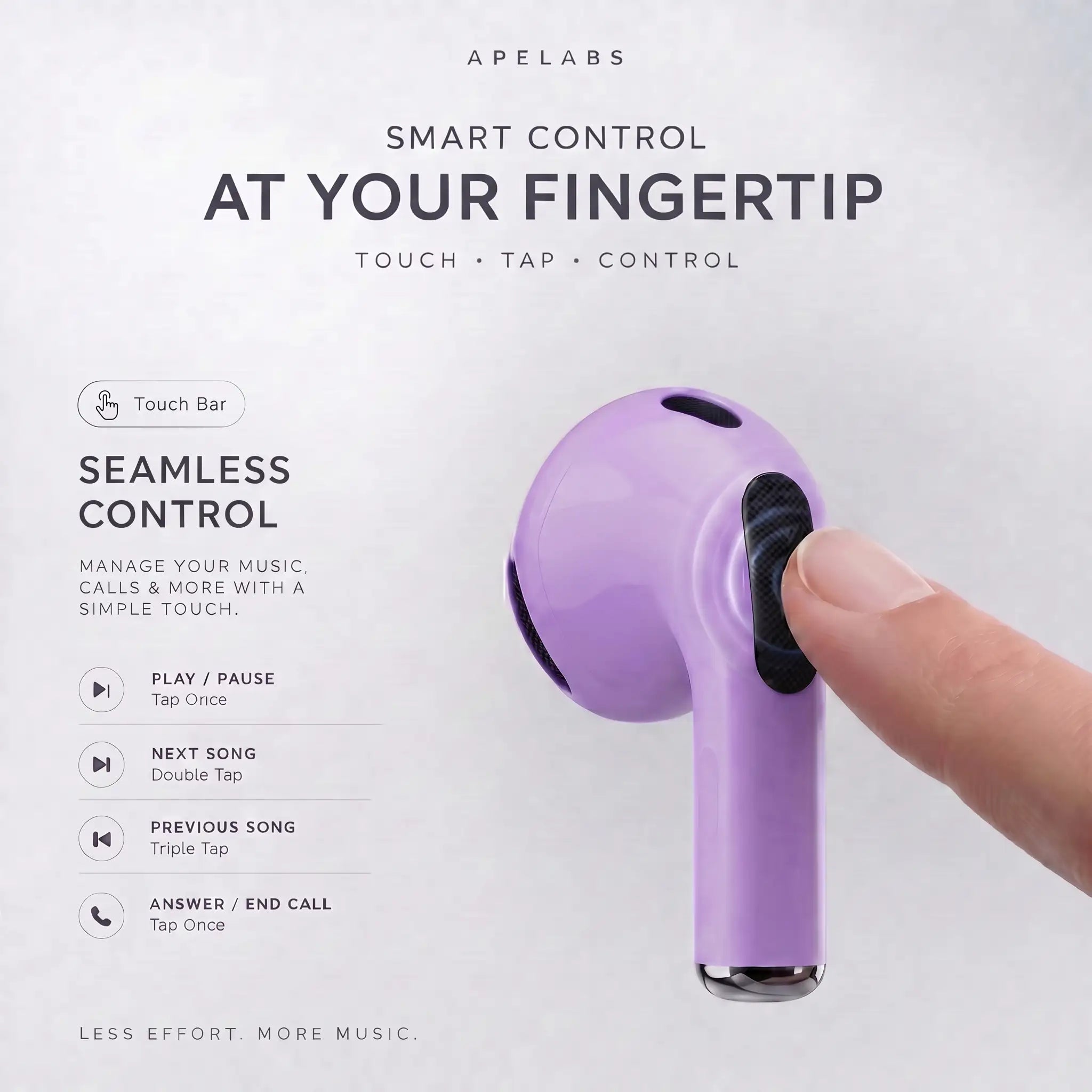 AirSpin Iced Purple Premium Earbuds