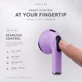 AirSpin Iced Purple – Premium Wireless Earbuds | 180° Rotating Case, Deep HD Bass, Crystal-Clear ENC Calls, All-Day Battery